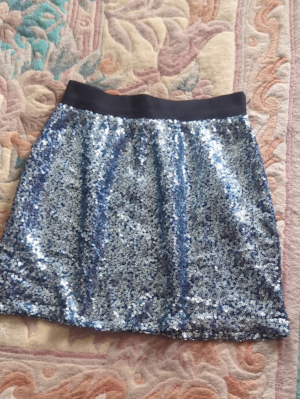 Robbi & Nikki by Robert Rodriguez Blue Sequin Mini Skirt